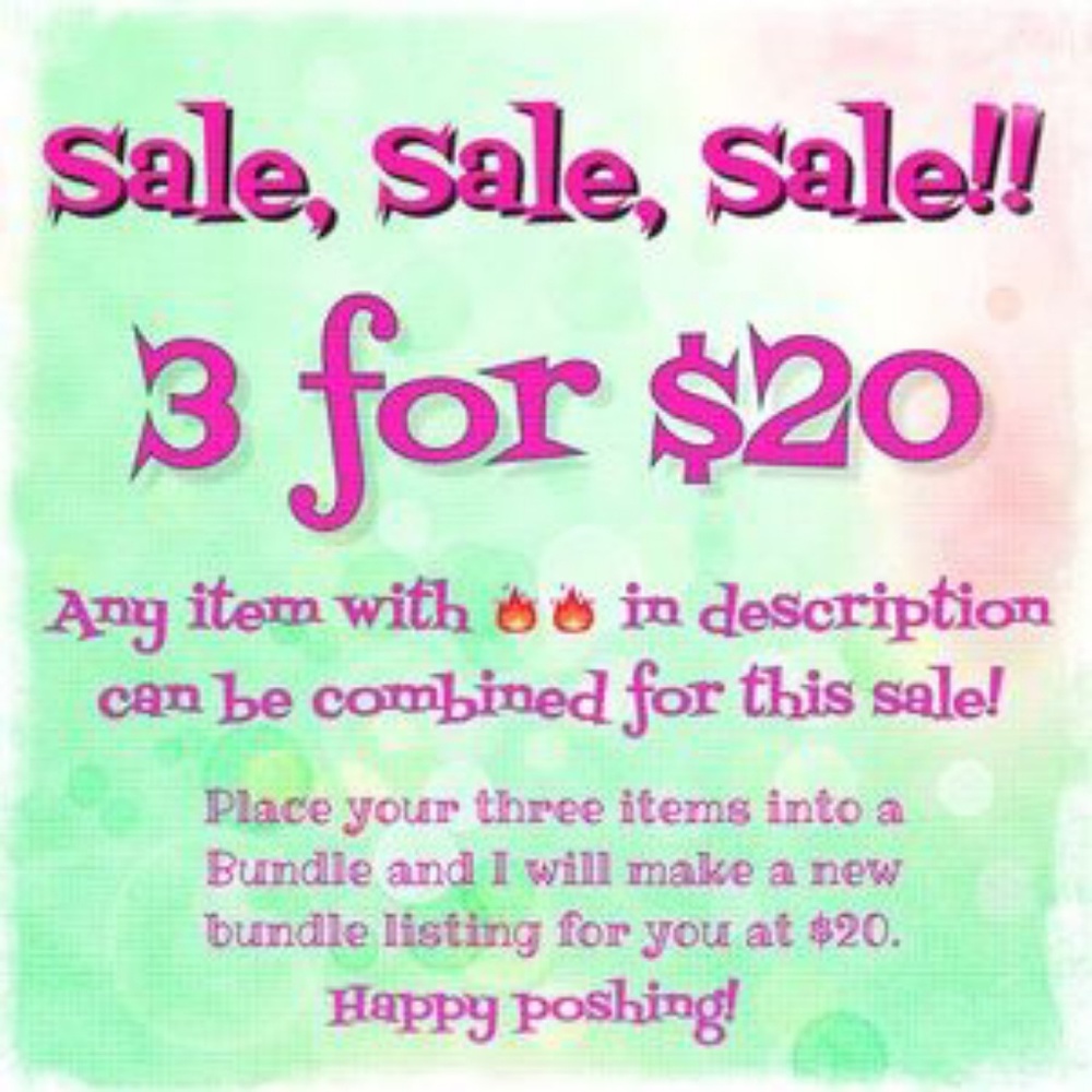New items added! 3/$20!! Look for the 🔥🔥
